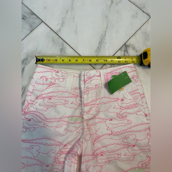 NWT Lilly Pulitzer Resort Fit Alligator Embroidered 9” Bermuda shorts size 2 - Picture 6 of 9